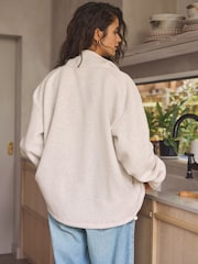 Ecru NYC Half Zip Fleece Top - Image 5 of 9