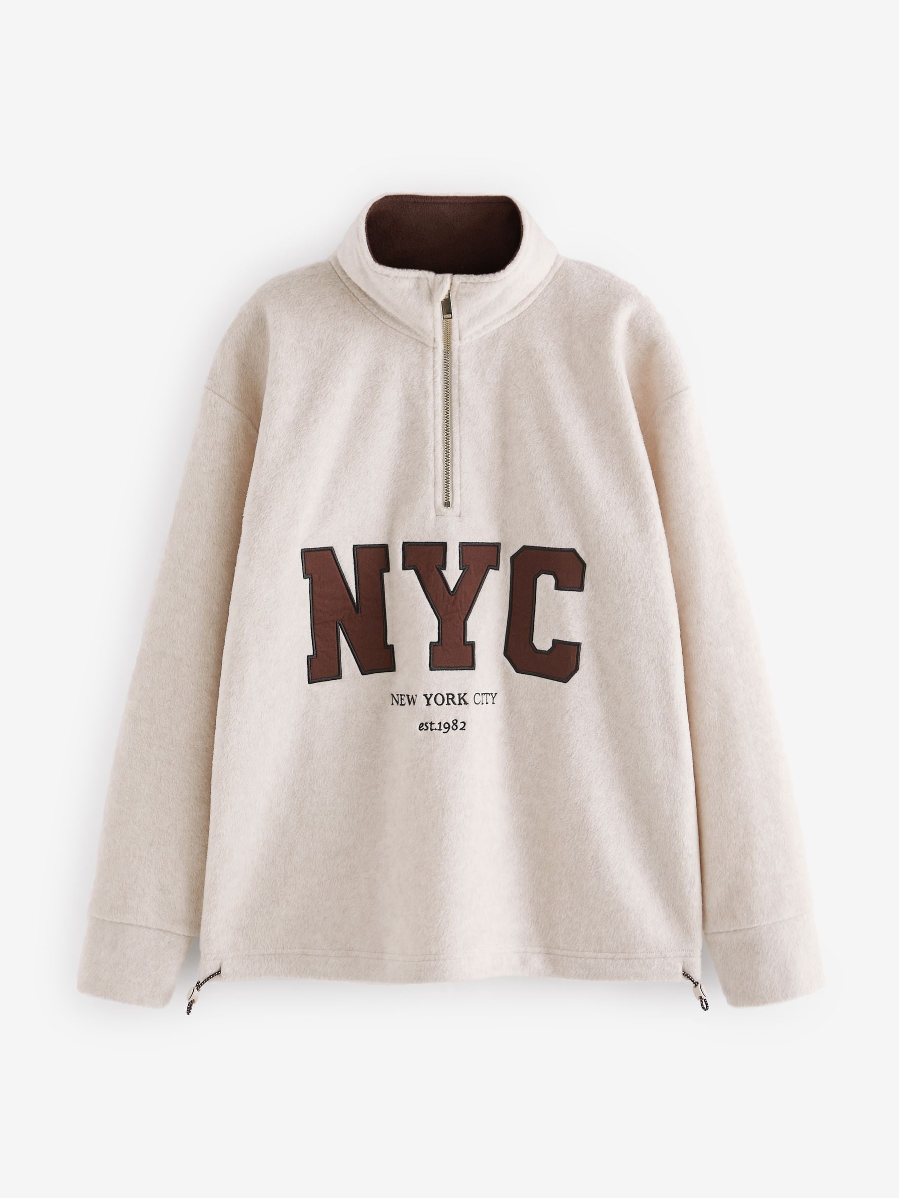 店内商品がすべてレジにて半額！！ Half NYC Ecru Buy Zip USA Next from Top Fleece トップス