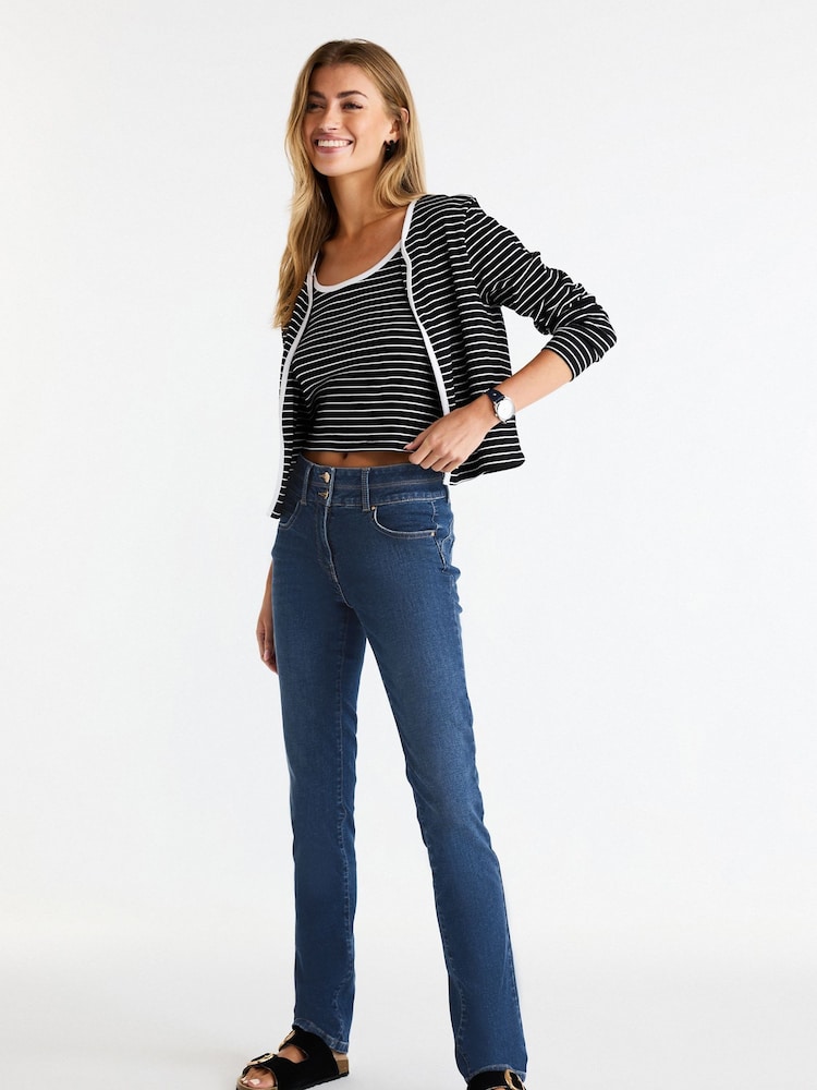 Mid Blue Wash Slim Lift And Shape Jeans - Image 1 of 7