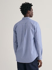 GANT Blue Poplin Gingham 100% Cotton Shirt - Image 2 of 5