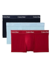Rød - Calvin Klein Low Rise Icon bomullsshorts med Stretch 3 -pakning - Bilde 1 av 6