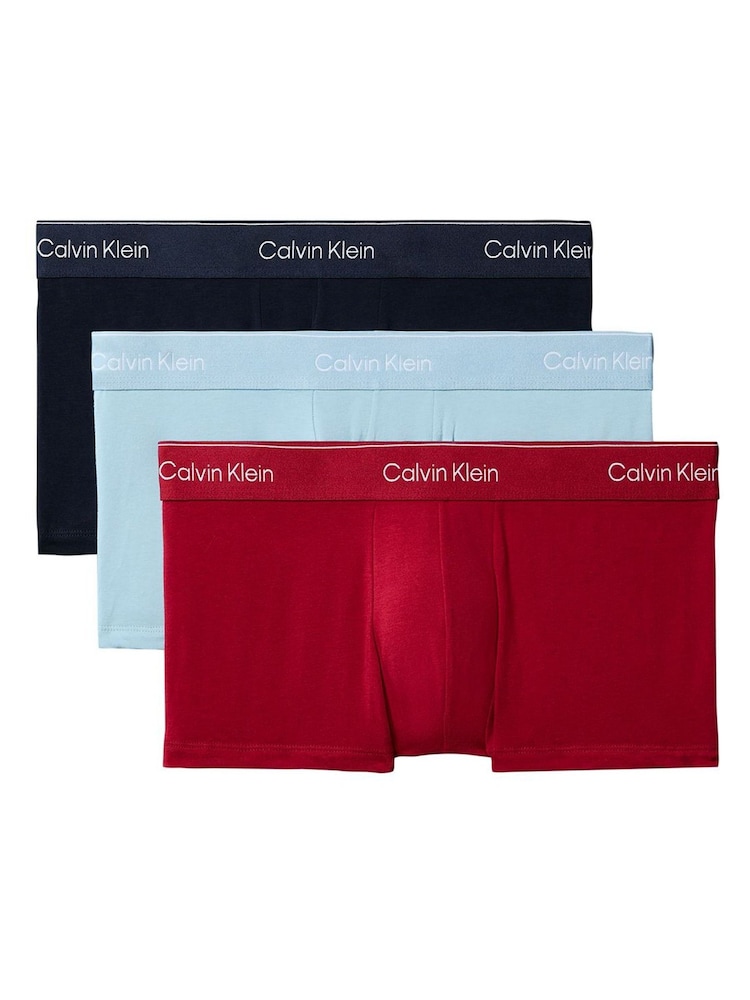 Rød - Calvin Klein Low Rise Icon bomullsshorts med Stretch 3 -pakning - Bilde 1 av 6