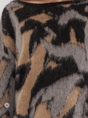 Svart - Religion Bare-Shoulder Strikket Layla-kjole i abstrakt jacquard - Bilde 7 av 8