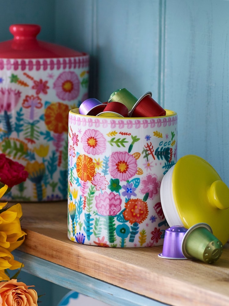 Lucy Tiffney Floral Storage Jar - Image 2 of 3