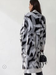 Religion Grey Long Line Layla Maxi Coatigan Cardigan With Funnel Neck - Image 5 of 8