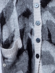 Religion Grey Long Line Layla Maxi Coatigan Cardigan With Funnel Neck - Image 6 of 8