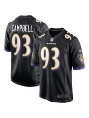 Fanatics Baltimore Ravens Game Alternate Calais Campbell Black Jersey Youth - Image 1 of 3