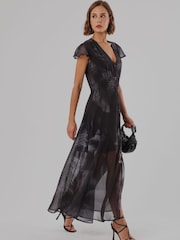 Religion Black/Blue Indium Maxi Tea Dress - Image 4 of 8
