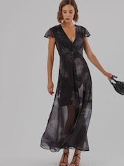 Religion Black/Blue Indium Maxi Tea Dress - Image 7 of 8