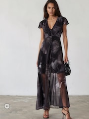 Religion Black/Blue Indium Maxi Tea Dress - Image 8 of 8