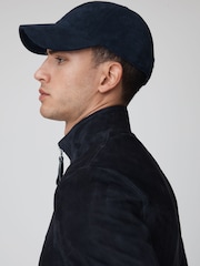 Reiss x McLaren F1 Team Navy Suede Zip-Through Jacket - Image 7 of 7