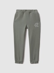 Reiss Pistachio Toby Teen Elasticated Waist Motif Joggers - Image 1 of 3