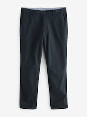 Navy Blue Slim Smart Textured Chino Trousers - Image 5 of 9