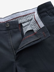 Navy Blue Slim Smart Textured Chino Trousers - Image 6 of 9