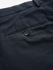 Navy Blue Slim Smart Textured Chino Trousers - Image 8 of 9