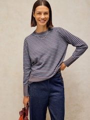 White Stuff Blue Sienna Stripe Jumper - Image 4 of 6