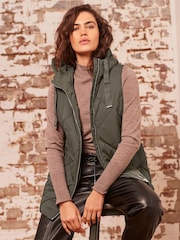 Khaki Green Quilted Gilet - Image 1 of 7