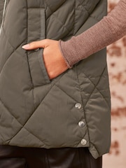Khaki Green Quilted Gilet - Image 5 of 7