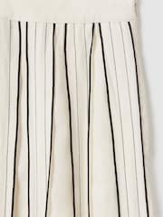 Reiss Cream Tara Contrast Ruffle Midi Skirt - Image 6 of 6