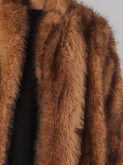 Religion Brown Long Meryl Fox Fur Maxi Coat - Image 6 of 8
