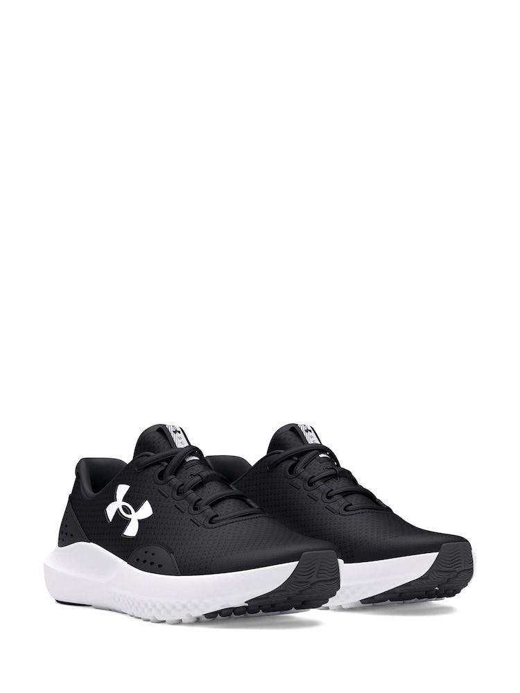 Under Armour Black/Grey Surge 4 Trainers - Image 6 of 8