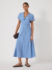 Hush Blue Grace Air Flow V-Neck Maxi Dress - Image 1 of 1