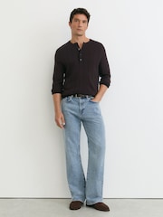 Reiss Light Stone Wash Styles Relaxed Flared-Leg Jeans - Image 1 of 7