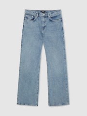 Reiss Light Stone Wash Styles Relaxed Flared-Leg Jeans - Image 2 of 7
