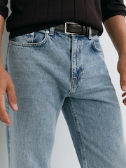 Reiss Light Stone Wash Styles Relaxed Flared-Leg Jeans - Image 4 of 7