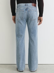 Reiss Light Stone Wash Styles Relaxed Flared-Leg Jeans - Image 5 of 7