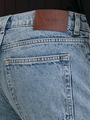 Reiss Light Stone Wash Styles Relaxed Flared-Leg Jeans - Image 6 of 7