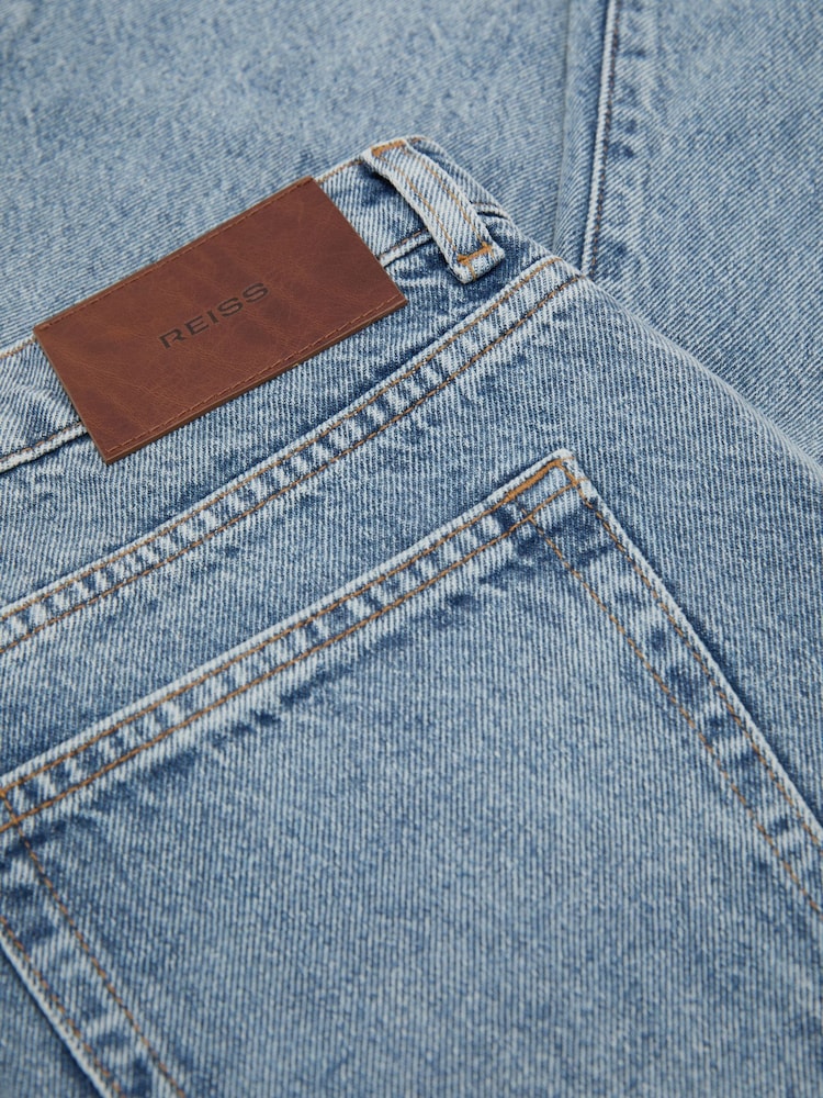 Reiss Light Stone Wash Styles Relaxed Flared-Leg Jeans - Image 7 of 7 Reiss Light Stone Wash Styles Relaxed Flared-Leg Jeans - Image 7 of 7