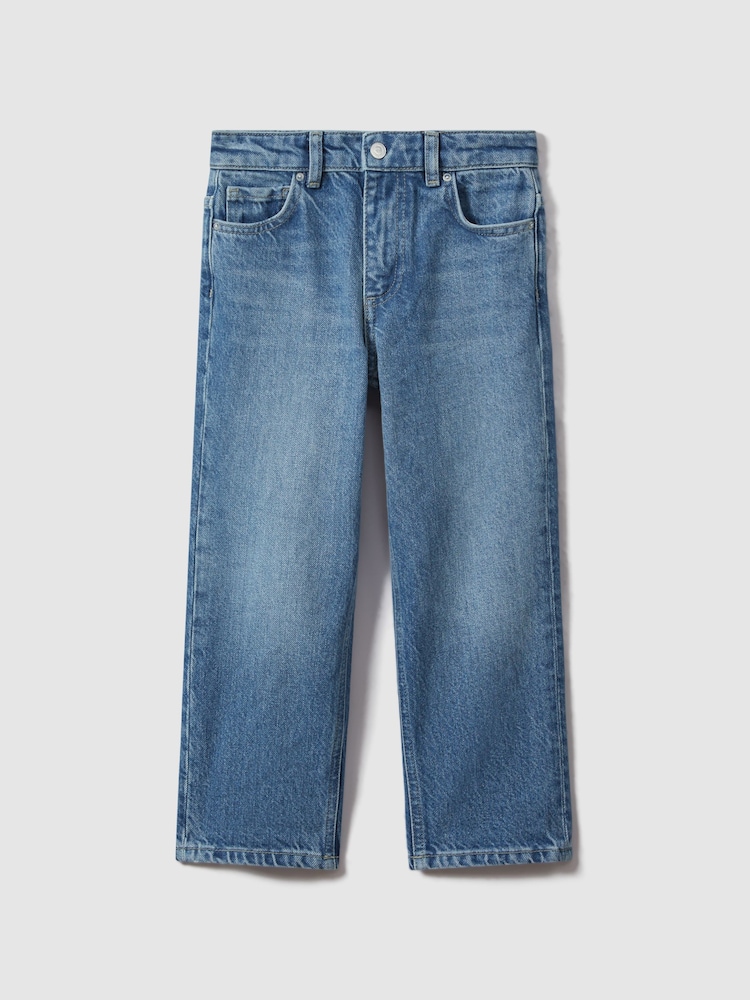 Reiss Mid Blue Ronnie 9-13 yrs Loose Fit Adjuster Jeans - Image 2 of 6