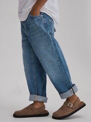 Reiss Mid Blue Ronnie 9-13 yrs Loose Fit Adjuster Jeans - Image 5 of 6