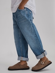 Reiss Mid Blue Ronnie 3-9 yrs Loose Fit Adjuster Jeans - Image 5 of 6