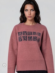 Religion Pink Maddie Jumper With Rebel Heart Slogan - Image 2 of 7