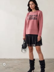 Religion Pink Maddie Jumper With Rebel Heart Slogan - Image 3 of 7