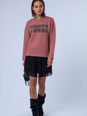 Religion Pink Maddie Jumper With Rebel Heart Slogan - Image 6 of 7