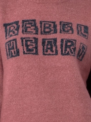 Religion Pink Maddie Jumper With Rebel Heart Slogan - Image 7 of 7