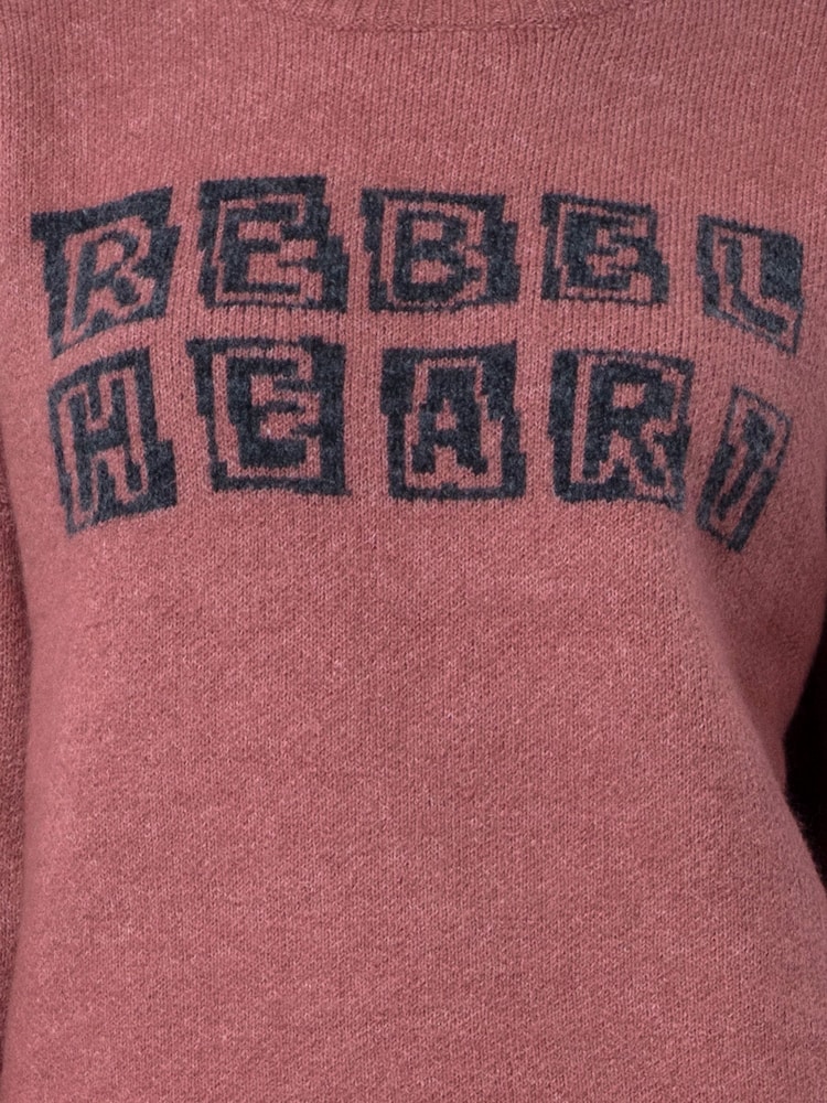 Religion Pink Maddie Jumper With Rebel Heart Slogan - Image 7 of 7 Religion Pink Maddie Jumper With Rebel Heart Slogan - Image 7 of 7