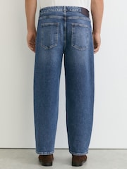 Reiss Indigo Blue Wash Freddie Barrel-Leg Jeans - Image 6 of 8