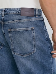 Reiss Indigo Blue Wash Freddie Barrel-Leg Jeans - Image 7 of 8