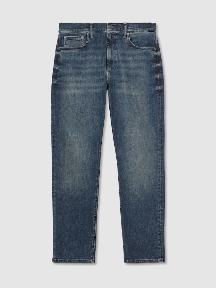 Reiss Dark Blue Leon Comfort-Stretch Jeans - Image 2 of 7 Reiss Dark Blue Leon Comfort-Stretch Jeans - Image 2 of 7