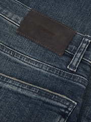 Reiss Dark Blue Leon Comfort-Stretch Jeans - Image 7 of 7