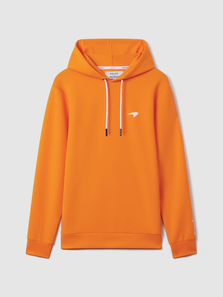 Reiss x McLaren F1 Team Papaya Interlock Jersey Hoodie - Image 2 of 6