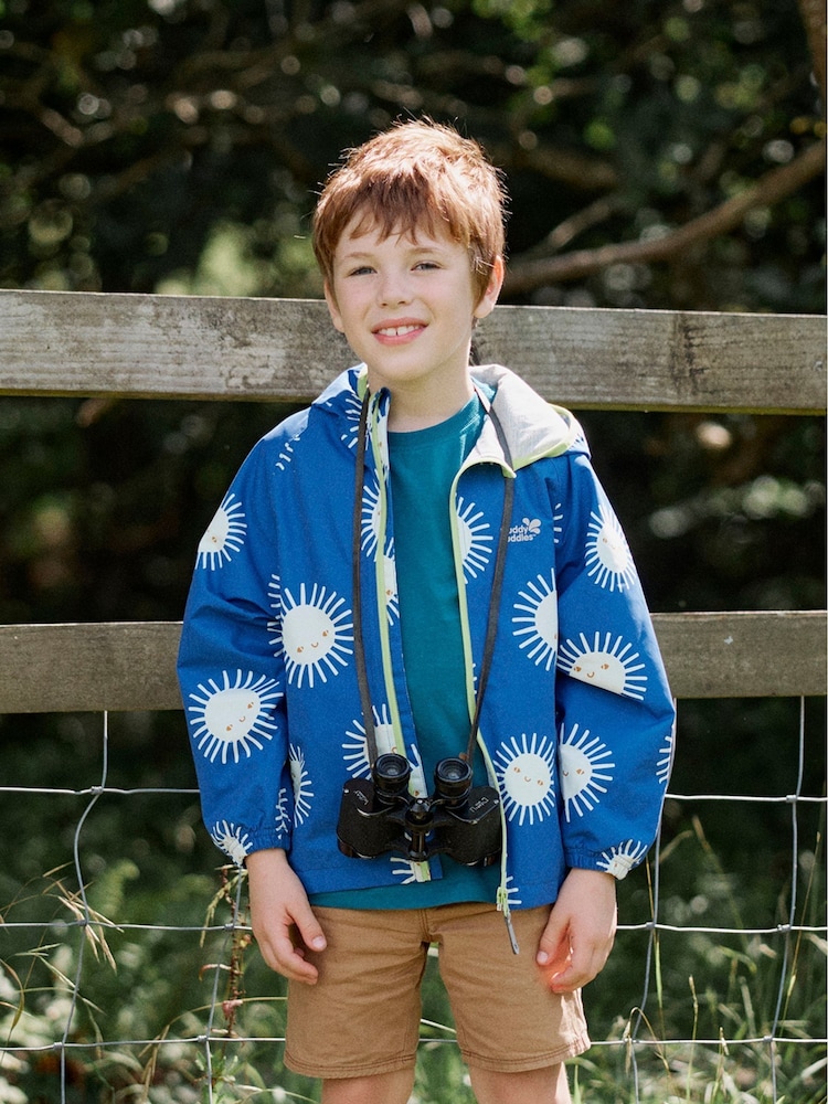 Muddy Puddles Blue Recycled EcoLight Waterproof Jacket - Image 1 of 3