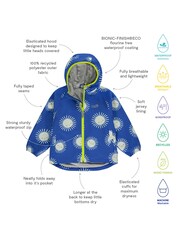 Muddy Puddles Blue Recycled EcoLight Waterproof Jacket - Image 3 of 3