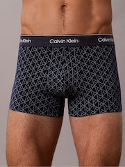 Calvin Klein Blue Icon Cotton Denim Emblem Trunks - Image 4 of 6