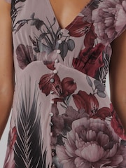 Religion Pink Floral Indium Maxi Tea Dress - Image 5 of 8