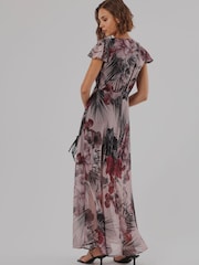 Religion Pink Floral Indium Maxi Tea Dress - Image 6 of 8